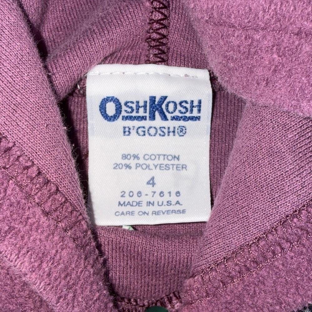 Vintage Girl’s OshKosh B'gosh Hoodie with Embroidery - Picture 2 of 5